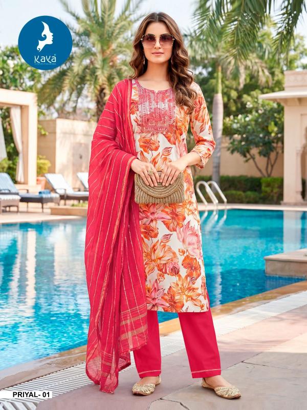 Kaya priyal 3pcs vishudh kurtis wholesale